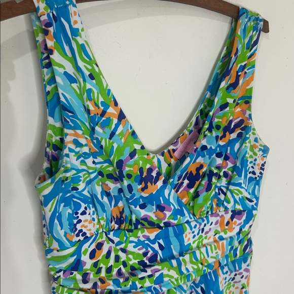 LILLY PULITZER Shianne V-Neck Dress Sloane Sea Soirée Size Medium - Picture 7 of 16